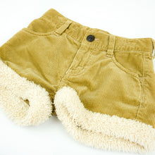 Load image into Gallery viewer, Corduroy Shorts with Faux Sheep Trim