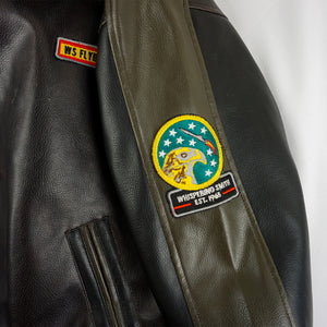 Aviation Faux Leather Jacket