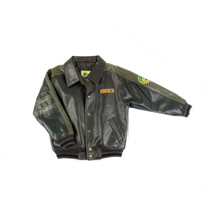 Aviation Faux Leather Jacket