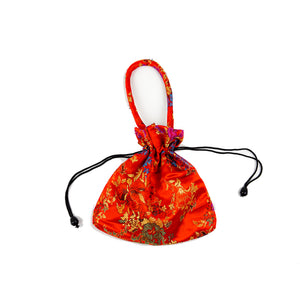 Chinese Brocade Drawstring Pouch