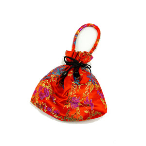 Chinese Brocade Drawstring Pouch