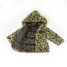 Load image into Gallery viewer, Fluffy Faux Cheetah Hooded Jacket
