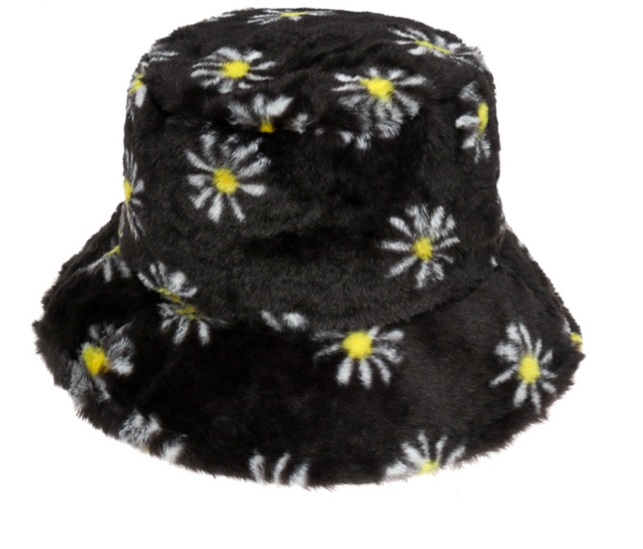 Fluffy Floral Bucket Hat