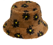 Load image into Gallery viewer, Fluffy Floral Bucket Hat
