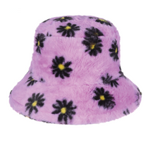 Load image into Gallery viewer, Fluffy Floral Bucket Hat

