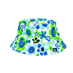 Blue Floral Bucket Hat - Kids
