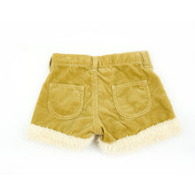 Load image into Gallery viewer, Corduroy Shorts with Faux Sheep Trim
